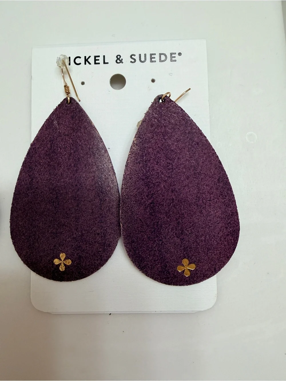 Purple Leopard Earrings